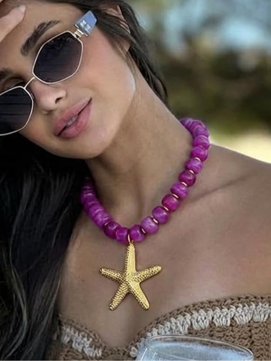 Anthropologie Jewelry - New! Coastal Beaded Starfish Necklace NWOT (5001)